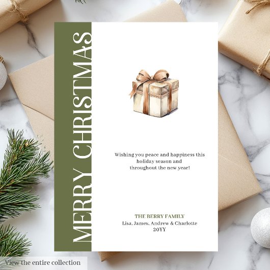 Elegant Earthy Colors Holiday Greetings Design シーズンカード