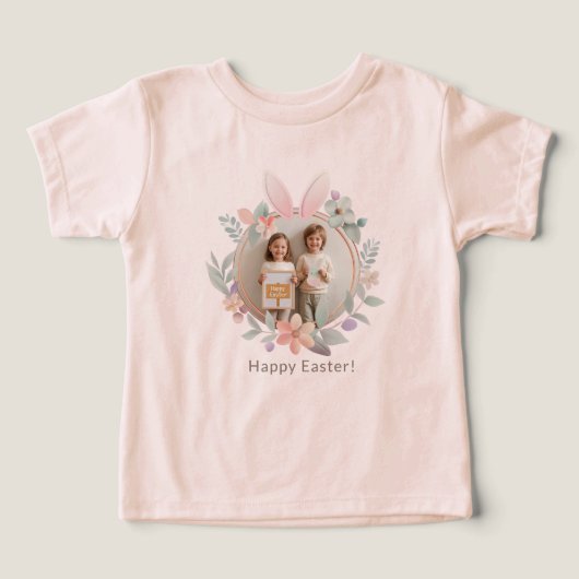 Elegant Easter Bunny Photo Toddler T-Shirt (デザイン正面)