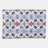 Elegant Easter Egg Botanical Art キッチンタオル (横)