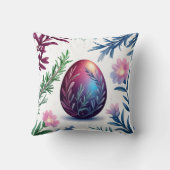 Elegant Easter Egg Botanical Art クッション (裏面)