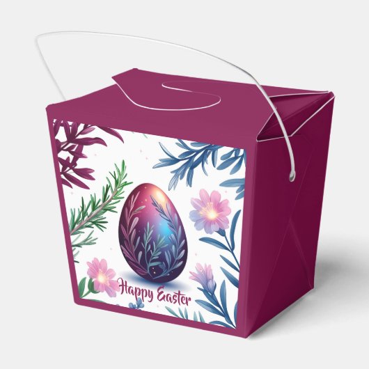 Elegant Easter Egg Botanical Art フェイバーボックス (裏面サイド)