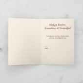 Elegant Easter Greeting Card with Floral Frame カード (内部)