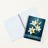 Elegant Easter Lilies Christian Faith Gift ノートブック (内部)