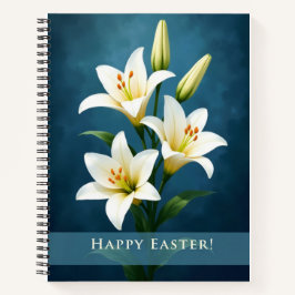 Elegant Easter Lilies Christian Faith Gift ノートブック