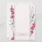 Elegant Editable Wedding Invitation | Modern Flora 招待状 (裏面)