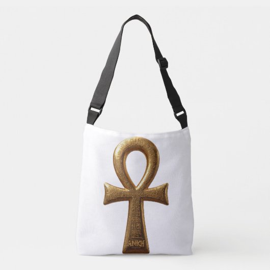 Elegant Egyptian Ankh Symbol Tote Bag  クロスボディバッグ (正面)