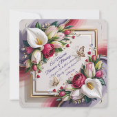 Elegant Eid Al Adha Greeting Card with White Calla カード (裏面)