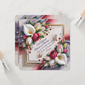 Elegant Eid Al Adha Greeting Card with White Calla カード (正面/裏面インサイチュ)