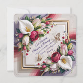 Elegant Eid Al Adha Greeting Card with White Calla カード (正面)