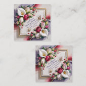 Elegant Eid Al Adha Greeting Card with White Calla スクエア名刺 (正面/裏面)