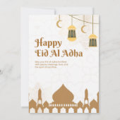 Elegant Eid Al-Adha Greetings Poster 招待状 (裏面)