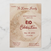 Elegant EId Celebration  Eid Party Invitation 箔シーズンカード (正面)