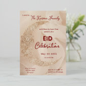 Elegant EId Celebration  Eid Party Invitation 箔シーズンカード (立ち正面)