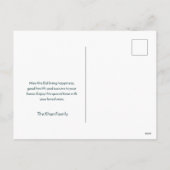 Elegant Eid Mubarak Family Photo シーズンポストカード (裏面)