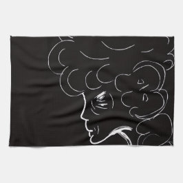 Elegant Elderly Lady Kitchen Towel キッチンタオル