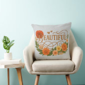 Elegant Embroidered Style Throw Pillow クッション (椅子)