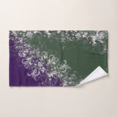 Elegant Emerald and Amethyst Silver Trim Towel Set バスタオルセット (ハンドタオル)