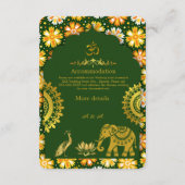 elegant emerald arch & traditional hindu wedding エンクロージャーカード (裏面)