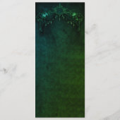 Elegant emerald Gothic Halloween Wedding Menu メニュー (裏面)