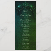 Elegant emerald Gothic Halloween Wedding Program メニュー (裏面)