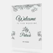 Elegant emerald Green baby's breath  アクリルサイン (傾斜)