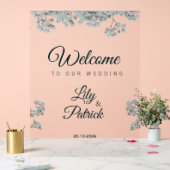 Elegant emerald Green baby's breath  アクリルサイン (ウェディング)