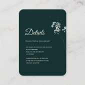 Elegant Emerald Green baby's breath  エンクロージャーカード (正面)