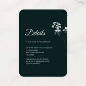 Elegant Emerald Green baby's breath  エンクロージャーカード