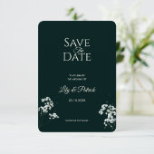 Elegant Emerald Green baby's breath セーブザデート