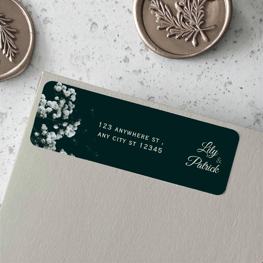 Elegant Emerald Green baby's breath  ラベル