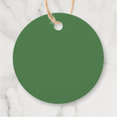 Elegant Emerald Green Gold 40th Birthday Luxury フェイバータグ (裏面)