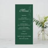 Elegant Emerald Green leaf Menu メニュー (スタンド正面)