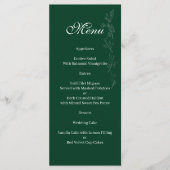 Elegant Emerald Green leaf Menu メニュー (正面)