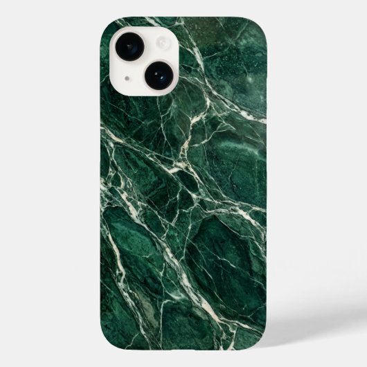 Elegant Emerald Green Marble Texture iPhone Case Case-Mate iPhoneケース (裏面)