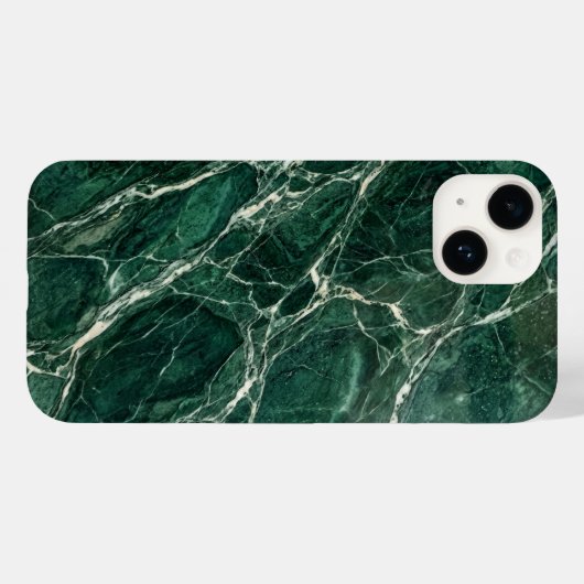 Elegant Emerald Green Marble Texture iPhone Case Case-Mate iPhoneケース (裏面 (横))
