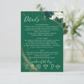 Elegant Emerald Icons Rose Wedding エンクロージャーカード (スタンド正面)