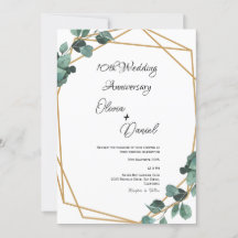 Elegant Emerald Leaf Wedding Anniversary 