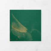 Elegant Emerald Roses All In One Wedding Tri- 三つ折り招待状 (カバー)