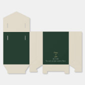 Elegant Emerald Wedding Favor フェイバーボックス (見開き)