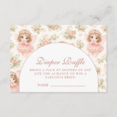 Elegant Enchanted Fairy Baby Shower Diapper Raffle エンクロージャーカード (正面)