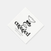 Elegant Engaged Engagement Party Napkins スタンダードカクテルナプキン (角)