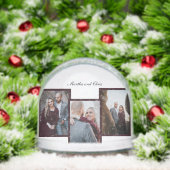 Elegant Engaged Married Script 3 Photo Collage Red (クリスマス)