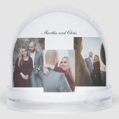 Elegant Engaged Married Script 3 Photo Collage Red (裏面)