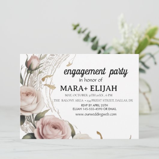 Elegant engagement party 招待状 (スタンド正面)