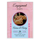 Elegant Engagement Party Invitation with Photo – M (正面)