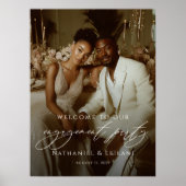 Elegant engagement party welcome photo ポスター (正面)