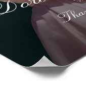 Elegant engagement party welcome sign with photo ポスター (角)