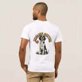 Elegant English Setter Portrait T-Shirt Tシャツ (裏面フル)