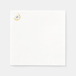 Elegant Equestrian Collection Gold Laurel Napkin スタンダードカクテルナプキン