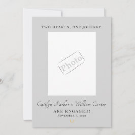 Elegant Equestrian Engagement Announcement Card 案内状